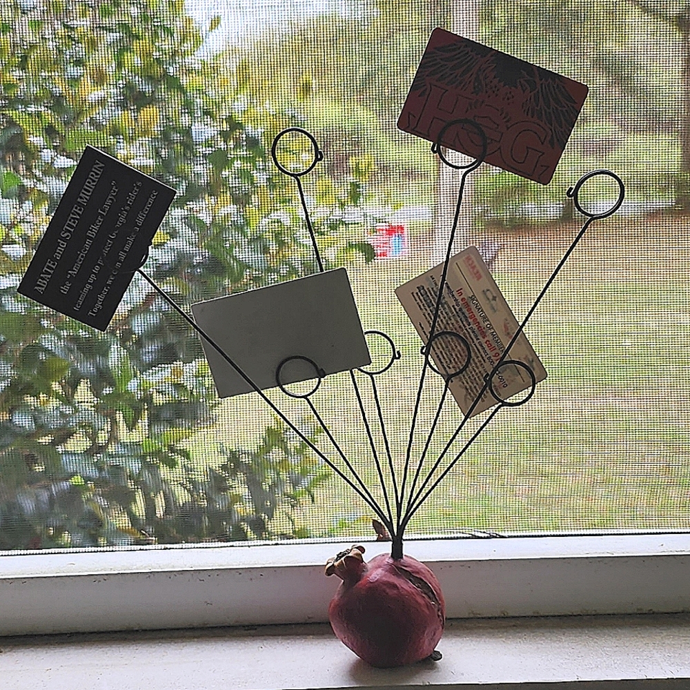 Pomegranate business card/photo holder